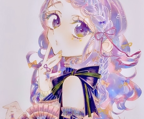 MVやサムネなど服までこだわるイラストを提供します 少女漫画のような顔の人物にハイセンスな洋服を着せ制作します イメージ1