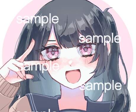 儚げで可愛い女の子イラスト描きます キラキラで儚い女の子のSNSアイコンやイラストを作成します イメージ2