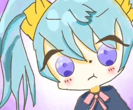 ミニキャラを作成します 水色をイメージして描きました！ イメージ2