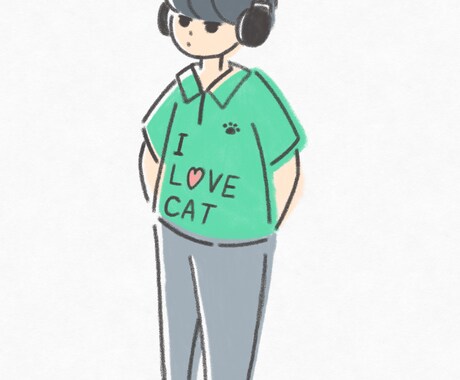 ゆるふわ系のイラスト作成します カップルのゆるふわ系キャラなど イメージ2