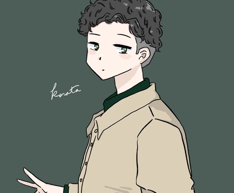 目を引く色味のクールなイラスト作成致します お好みの服装やお色味でお描きします イメージ2