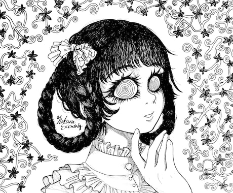 ペン画1枚絵描きます 本の表紙や挿絵､スマホ壁紙やアイコン・ヘッダー等に使えます。 イメージ2