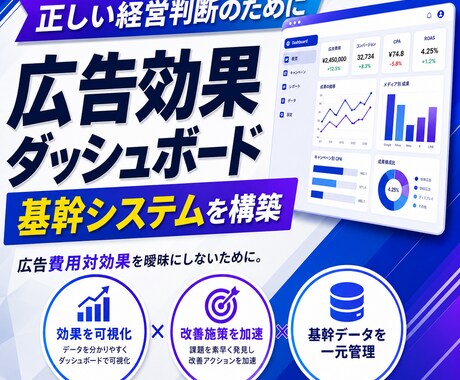 プロが基幹システム・可視化ボードを構築します 売上に繋がる広告・導線を可視化。正しい経営判断にお役立ち。 イメージ1