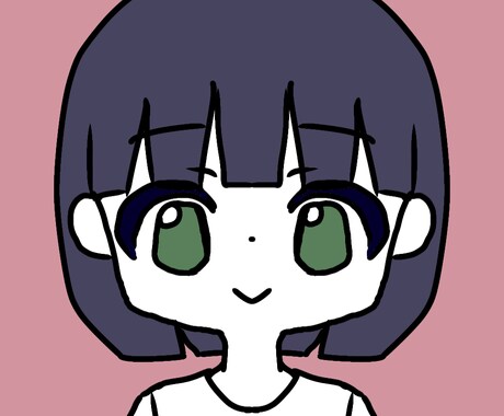 最短１時間でシンプルなゆるいアイコン作ります 正面からのアイコン用イラストを短時間で描きます。 イメージ1