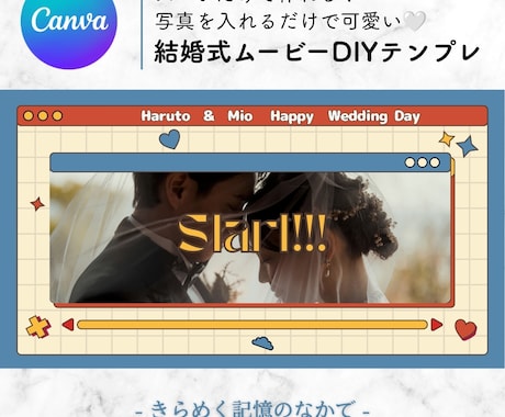 写真少なくてOK結婚式ムービーテンプレお渡しします 写真が少なくても完成する結婚式オープニングムービーテンプレ イメージ1
