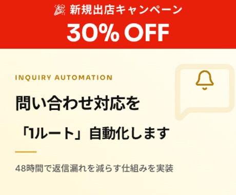 問い合わせ対応を「1ルート」自動化します 48時間で返信漏れを減らす仕組みを実装 イメージ1
