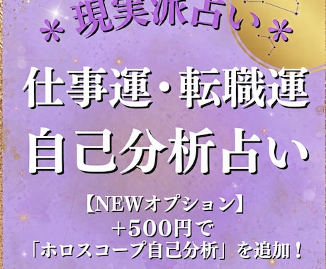現実派占い  仕事運・転職運・自己分析鑑定致します 霊視なし、現実派鑑定！適職と働き方を深掘りしませんか？ イメージ1