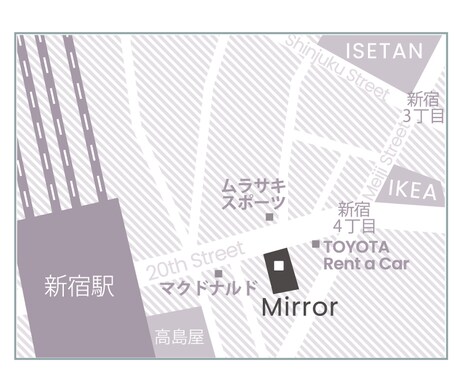 地図・MAP・フロアマップを制作します 名刺用・HP用・チラシ用・看板用　他 イメージ2