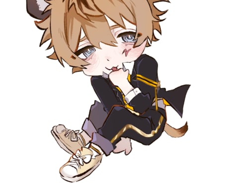 もちもち、かくかくなミニキャラ描きます 海外アニメ風のカクカクや等身、おまんじゅう受け付けてます♡ イメージ1