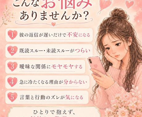 彼の本音と言動の違和感を一緒に見ます 彼の言葉より行動から温度感と違和感を一緒に見ます イメージ2