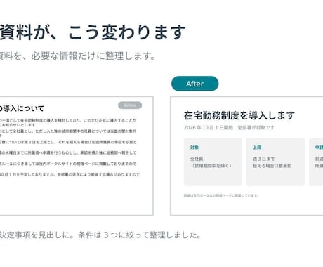 見にくいパワポ資料を、伝わる1枚に整えます イメージ1