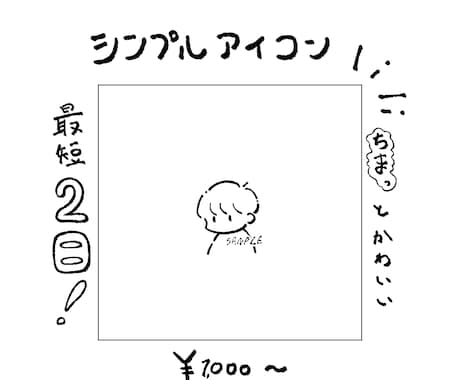 ちまっとかわいいシンプルなアイコン作成します ちまっとかわいいあなただけのアイコンを描かせてください！ イメージ1
