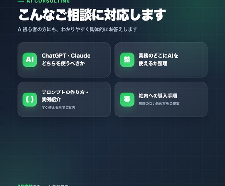 経営者向けにAI活用法をご提案しますます ChatGPT・Claudeの選び方から使い方まで整理します イメージ2