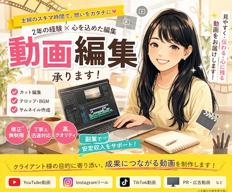 丸投げOK YouTube動画編集します ビジネス・バラエティ動画編集します イメージ1