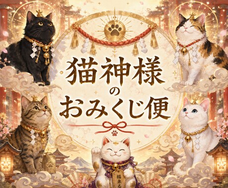 猫神様のおみくじ便をお届けします 猫神様から今日のあなた様へ、小さなお便りをお届けします イメージ2