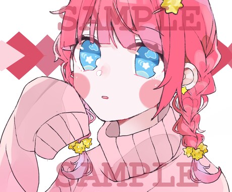 SNS用アイコン、イラストお描きします 可愛い女の子、ふわふわした子をお描きします♡ イメージ2