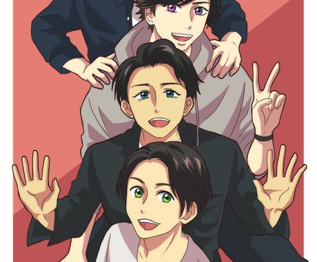 アニメ塗りイラストお描きします キャラクターイラストアイコン作成など イメージ2