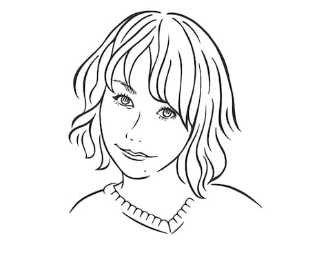 5名様限定 | 掲載OK  大人の似顔絵描きます 柔らかい空気感をそのままに。やさしいモノクロタッチ。 イメージ2