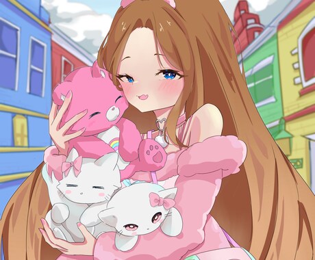 キャラのかわいさを引き出す一枚絵を提供します MVやサムネイルなどに使えるキャラの可愛さ重視イラストです！ イメージ2