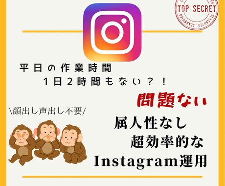 Instagram運用で必要なこと全て教えます 忙しいけど始めたい人向けに無駄を省きました。 イメージ1