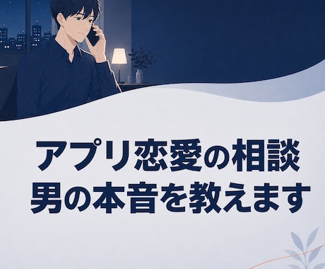 アプリの彼の本音と今後を一緒に考えます アプリ相談男女500名以上の経験からその男の本音を教えます イメージ1
