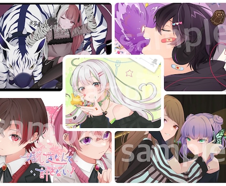 本家寄せ！歌ってみた用サムネのイラスト制作します 歌い手やVtuberさんにオススメ！ イメージ1