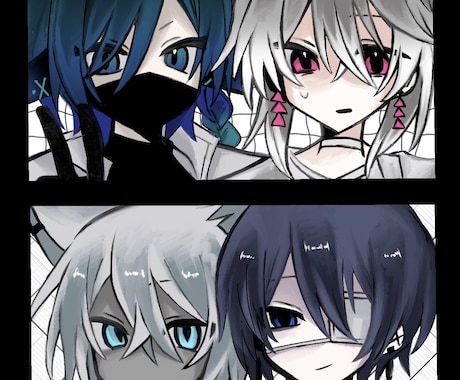 厚塗り風のキャラクターイラストを制作します --------------- イメージ2