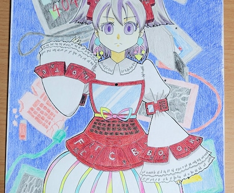 色鉛筆で可愛らしい擬人化の女の子描きます SNSアイコン・ヘッダー・アクキー・アクスタなどに✨ イメージ2