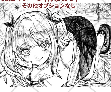 商用込み◎モノクロ1枚絵イラスト描きます ダークで繊細な印象に残ることを意識した1枚絵を制作します♪ イメージ2
