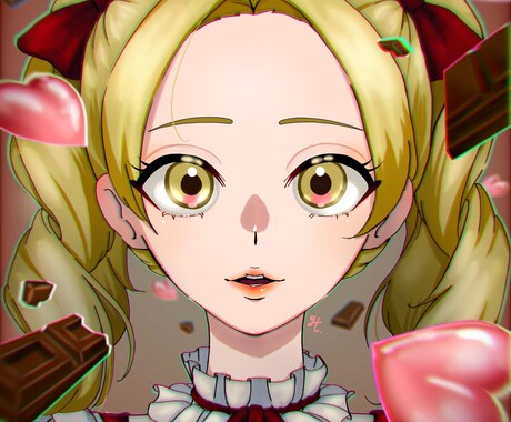 推しカラーで量産型な女の子描きます あなたの推し活応援したい！推しカラーのイラスト描きます！ イメージ1