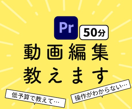 プレミアプロ操作を【レッスン】教えます プレミアプロを教えるサービス/動画編集のやり方を教える教室 イメージ1