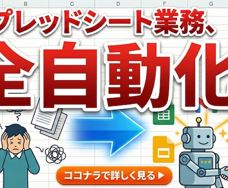 Googleの手作業をゼロに。業務を自動化します 毎日の定型作業をボタン1つに置き換えます イメージ1