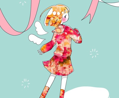 可愛い×儚さのあるイラスト描きます アイコンや配信、MV用イラストに是非！ イメージ2