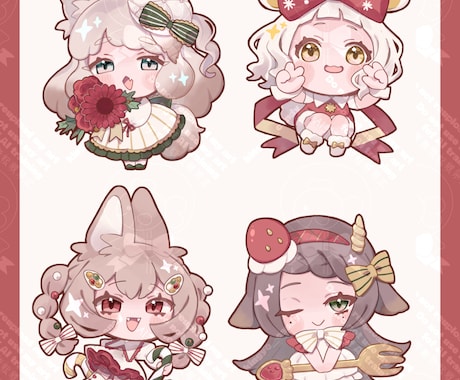 デフォルメイラストを制作します もちっとしたイラストが得意です！ イメージ2