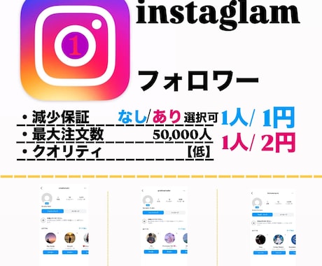 インスタグラム【低品質】フォロワー増やします 2000人増加//減少保証あり//数量選択可能// イメージ1