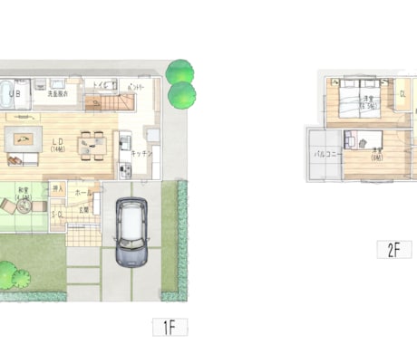 戸建て住宅の間取り図を手書き風にトレースします 建築CAD使用できれいに仕上げます。 イメージ2