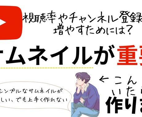 皆さんが再生したくなるようなサムネイルを作成します イメージ1