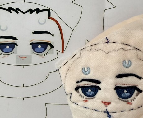 手刺繍 顔パーツ制作代行します 刺繍が苦手な方のお手伝いができたら嬉しいです イメージ2