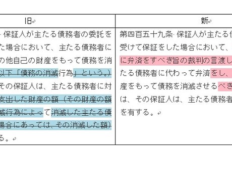 文書の比較作業します Word文書の新旧の比較、その作業代わりにします。 イメージ2