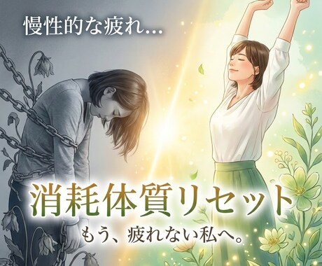 消耗体質リセット。疲れやすい自分を卒業します 守るだけではなく、疲れにくい状態へ再設計 イメージ1