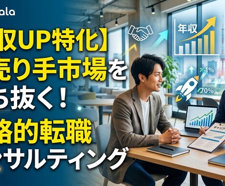年収UP特化　超売手市場を勝ち抜く秘訣教えます 「今の年収で満足ですか？」市場価値を最大化、賢く年収を上げる イメージ1