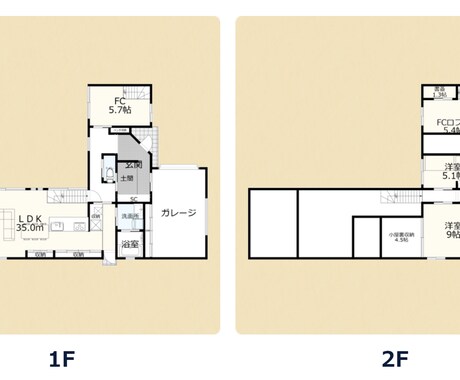 新規住宅の間取り図を作成します 家事動線・利便性を追求し、購入者様の希望を叶えます！ イメージ1