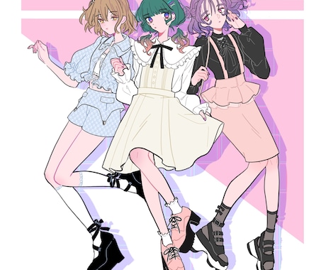 イラスト全般制作承ります アイコン/ヘッダー/MV/グッズ/表紙/幅広く対応いたします イメージ1