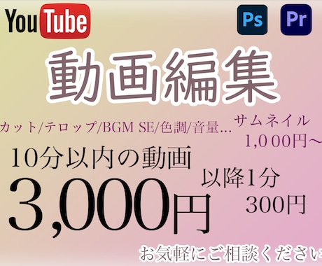 YouTube/SNS動画編集をします 高品質なYouTube動画SNS動画を編集いたします イメージ1