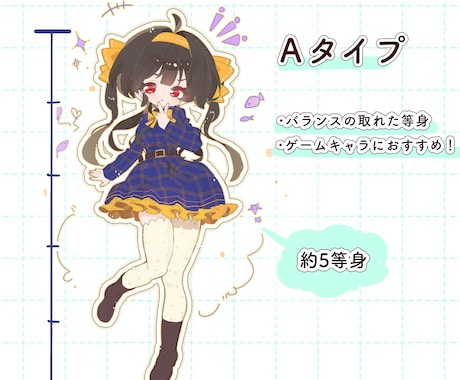 表情差分4種付き！立ち絵可愛く描きます 修正無制限＆キャラデザ対応も可能です！ イメージ2