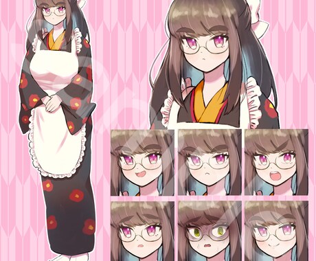 TRPGなどの立ち絵・表情差分描きます 大正ものなどレトロ系が得意です！ イメージ2