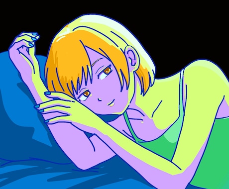 ポップでシンプルな女の子のイラスト描きます ポップでカワイイ女の子のイラスト描きます。 イメージ2