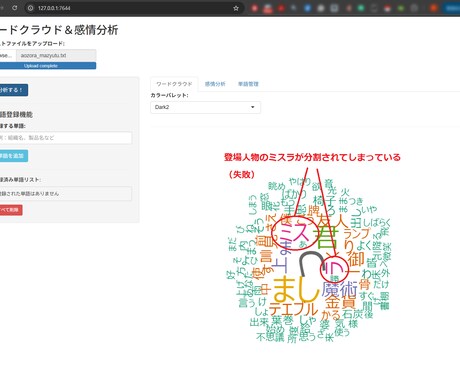 文章からワードクラウドを作成し感情を分析します あなたの文書からWC作成・単語頻度出力・感情分析をいたします イメージ1