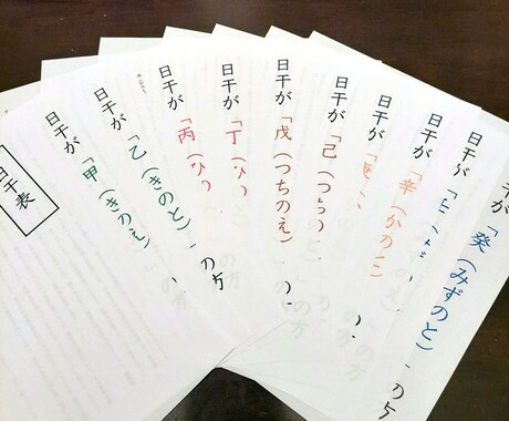 四柱推命テキスト販売。質問も受け付けます ポイントで四柱推命の全体を抑えられます イメージ2