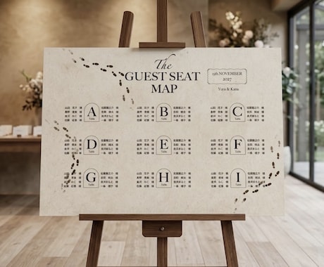 魔法の地図風の席次表ボードを作成します イメージ1